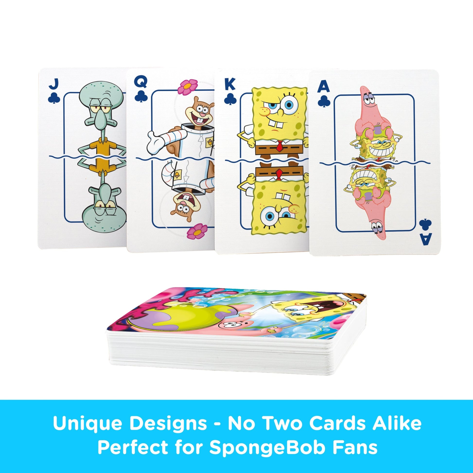 AQUARIUS SpongeBob Playing Cards - SpongeBob SquarePants Cast Deck of Cards for Your Favorite Card Games - Officially Licensed SpongeBob Merchandise