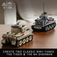 WW2 Army Tank Toys Building Kit Compatible with Lego, Create a German Tiger & an American M4 Sherman Models with 1184 Blocks, Great Military Toy Gifts
