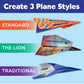 Creativity for Kids Paper Airplane Squadron - Create 20 Paper Airplanes | Fun Summer Crafts | Mini Craft Kit for Boys, Small Gift for Boys, Kids