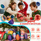 Cessfle 12" Prefilled Easter Eggs with 3D Printed Dragons Inside, 3D Printer Articulated Crystal Fidget Toy,Easter Basket Stuffers for 5-7 4-6 8-12