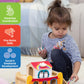 Jasey's Toy Chest Noah's Ark Wooden Sort & Match | 18-Piece Shape Sorting Ark with Animal Pairs, Figures & Ladder | Educational Toy for Toddlers Ages