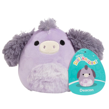 Squishmallows Original 5-Inch Deacon The Donkey - Official Jazwares Plush - Collectible Soft & Squishy Mini Stuffed Animal Toy - Add to Your Squad