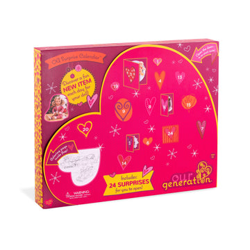 Our Generation - 18-Inch Doll Accessories - Surprise Calendar - Christmas Accessory Advent Calendar - Pretend Play 3+ Years - 37 Pieces Set