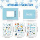 Hayux DIY Craft Kits for Kids - 24 Packs DIY Winter Wonderland Photo Frames Set with Stickers Paper Picture Frames Funny Winter Gifts Craft