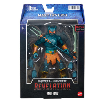Masters of The Universe Masterverse Collection, Mer-Man, 7-in Motu Battle Figures for Storytelling Play and Display, Gift for Kids Age 6 and Older