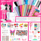 YEETIN Fashion Designer Kit for Girls - DIY Sewing & Arts Craft Kit with 5 Mannequins, Doll Clothes Making Set, Learn to Sew, Creative Gift for Girls
