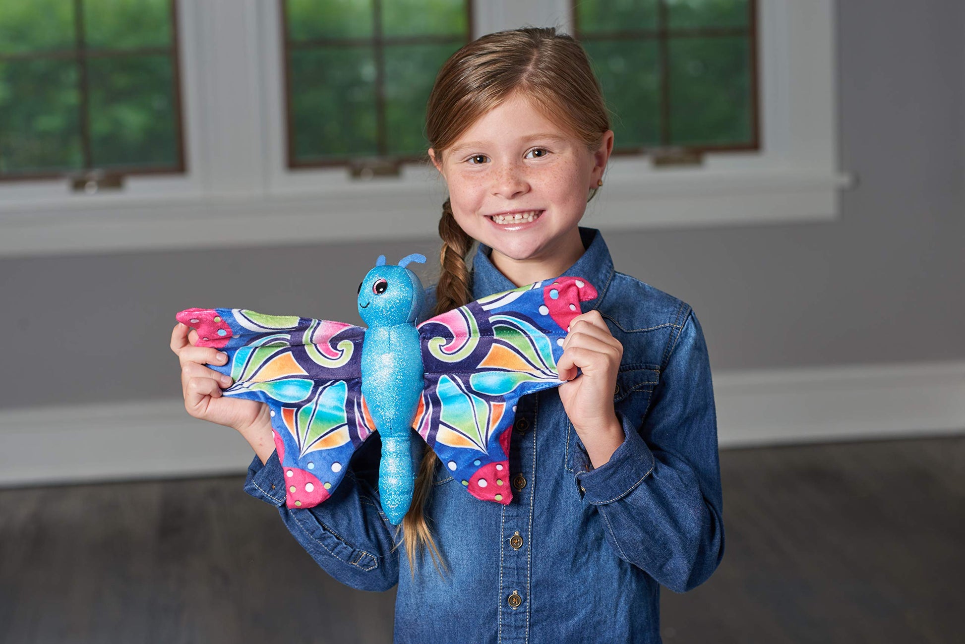 Wild Republic Huggers Colorful Butterfly Stuffed Animal - 8"