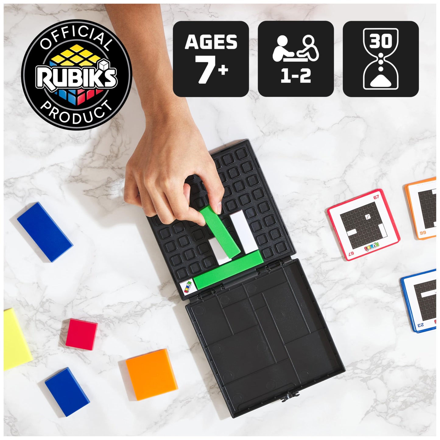 Rubik’s Cube, Gridlock Game, The Problem-Solving Puzzle Game Based on The Iconic Rubik’s Cube, Problem-Solving Brain Teaser, Classic Color-Matching