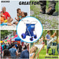 RollX Foldable Storage Wagon with 4 Balloon Wheels, Rear 13 Inch & Front 7 Inch Beach Tires (Pump Included) - Blue