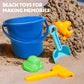 Podzly 12 Pack Beach Pails Sand Buckets - 7" Large Beach Pails with Handles for Kids - Colorful Beach Toys for Sand Molds & Castles - Great Sand