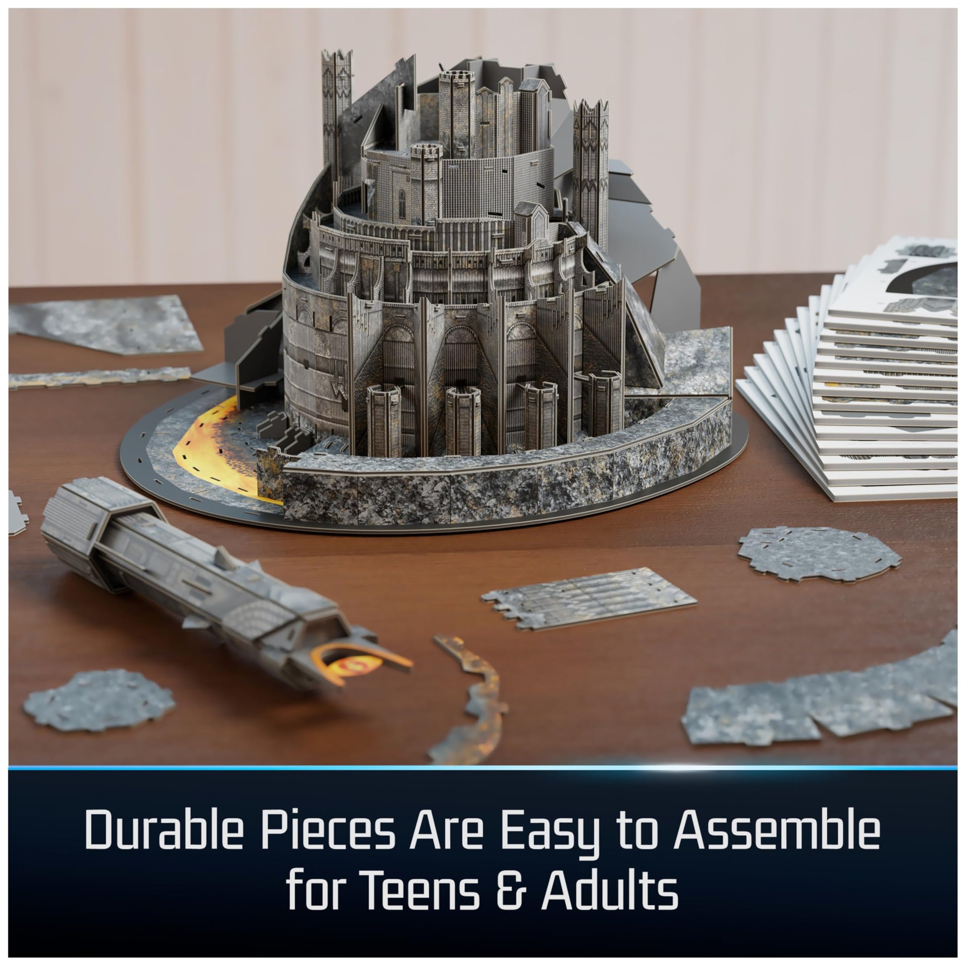 4D Build Lord of the Rings Barad-Dur 3D Puzzle Model Kit for Adults