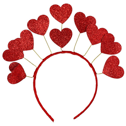 Needzo Heart Headband Boppers, Party Supplies, One Size Fits Most (Heart Headband Bopper)