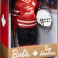Tim Hortons Barbie Doll (12-inch Curvy) Collectible Wearing Hockey Uniform, with Stand and Certificate of Authenticity, for 6 Years and Up, Red