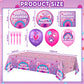 Dollhouse Birthday Party Supplies, Dollhouse Birthday Party Decorations for kids Party Supplies Set, Include Happy Birthday Banner, Plates, Napkins