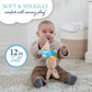 Kids Preferred Beatrix Potter Peter Rabbit Flat Sensory Blanky Interactive Baby Teether Toy with Crinkle Sounds, Soft Textures, Bright Colors,