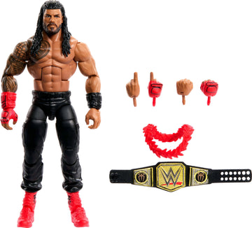 Mattel WWE Elite Action Figure & Accessories, Series #110 Roman Reigns 6-inch Collectible with 25 Articulation Points & Swappable Hands