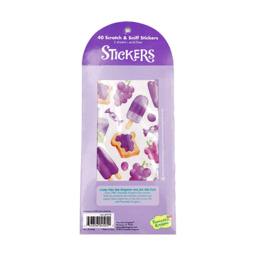 Peaceable Kingdom Scratch and Sniff Grape Scented Sticker Pack