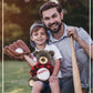 DolliBu Brown Bear Stuffed Animal with Baseball Plush - Soft Huggable Grizzly Bear, Adorable Playtime Teddy Bear Plush Toy, Cute Wild Life Sports Gift