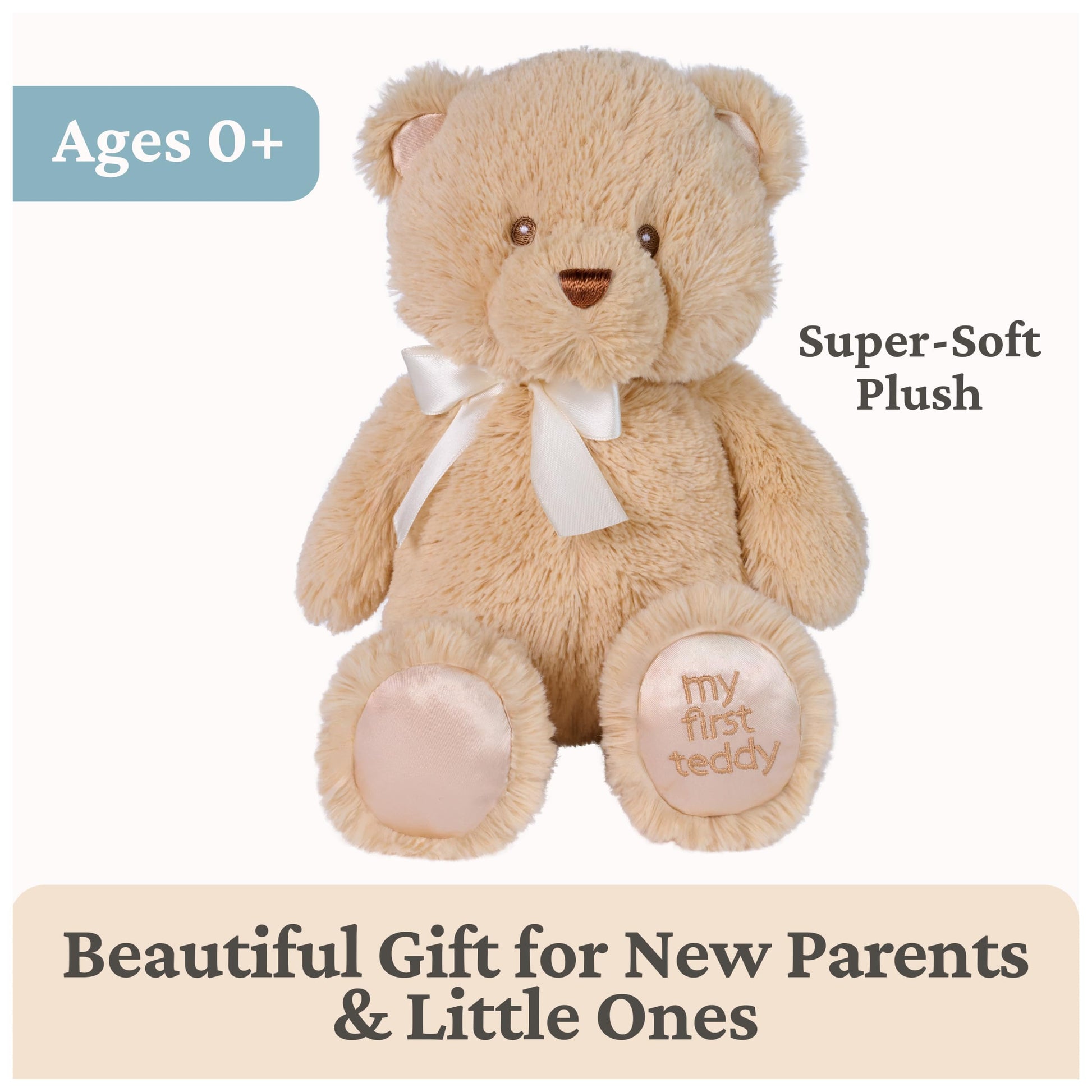 GUND My First Teddy Bear 10-Inch Tan Stuffed Animal for Ages 0+