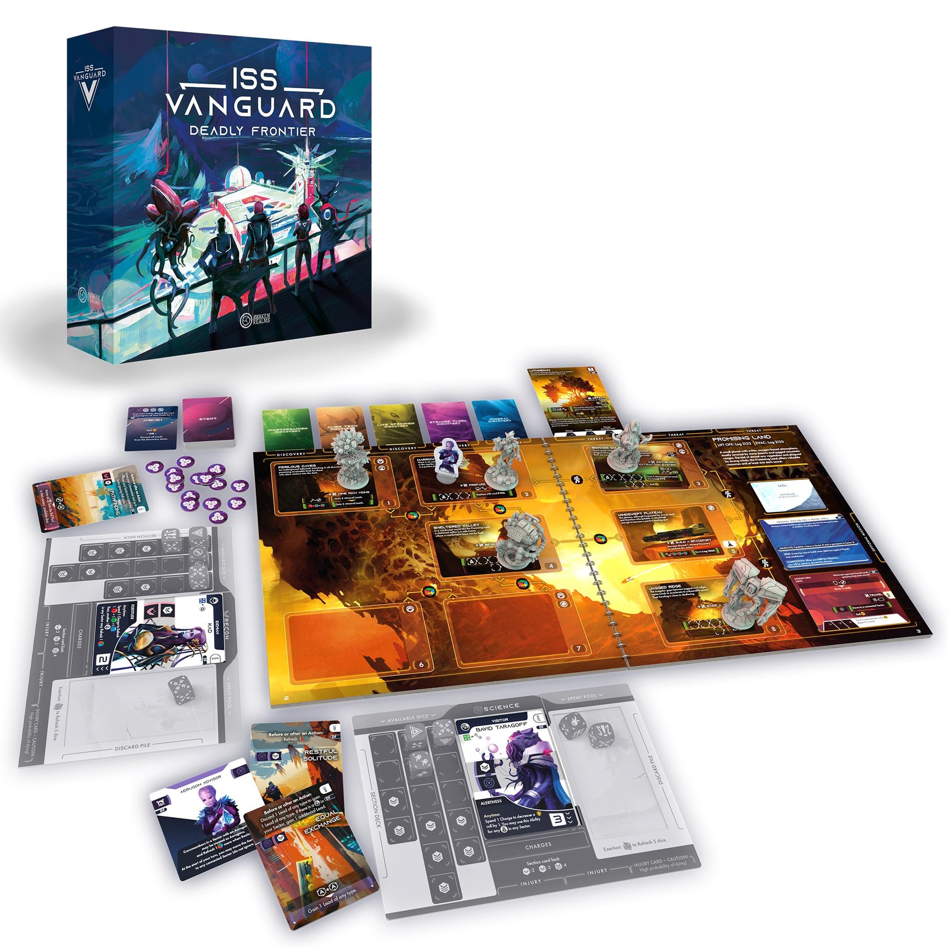 ISS Vanguard: Deadly Frontier Campaign Expansion - New Challenges & Adventures! Cooperative Sci-Fi Strategy Game, Ages 14+, 1-4 Players, 90-120 Min