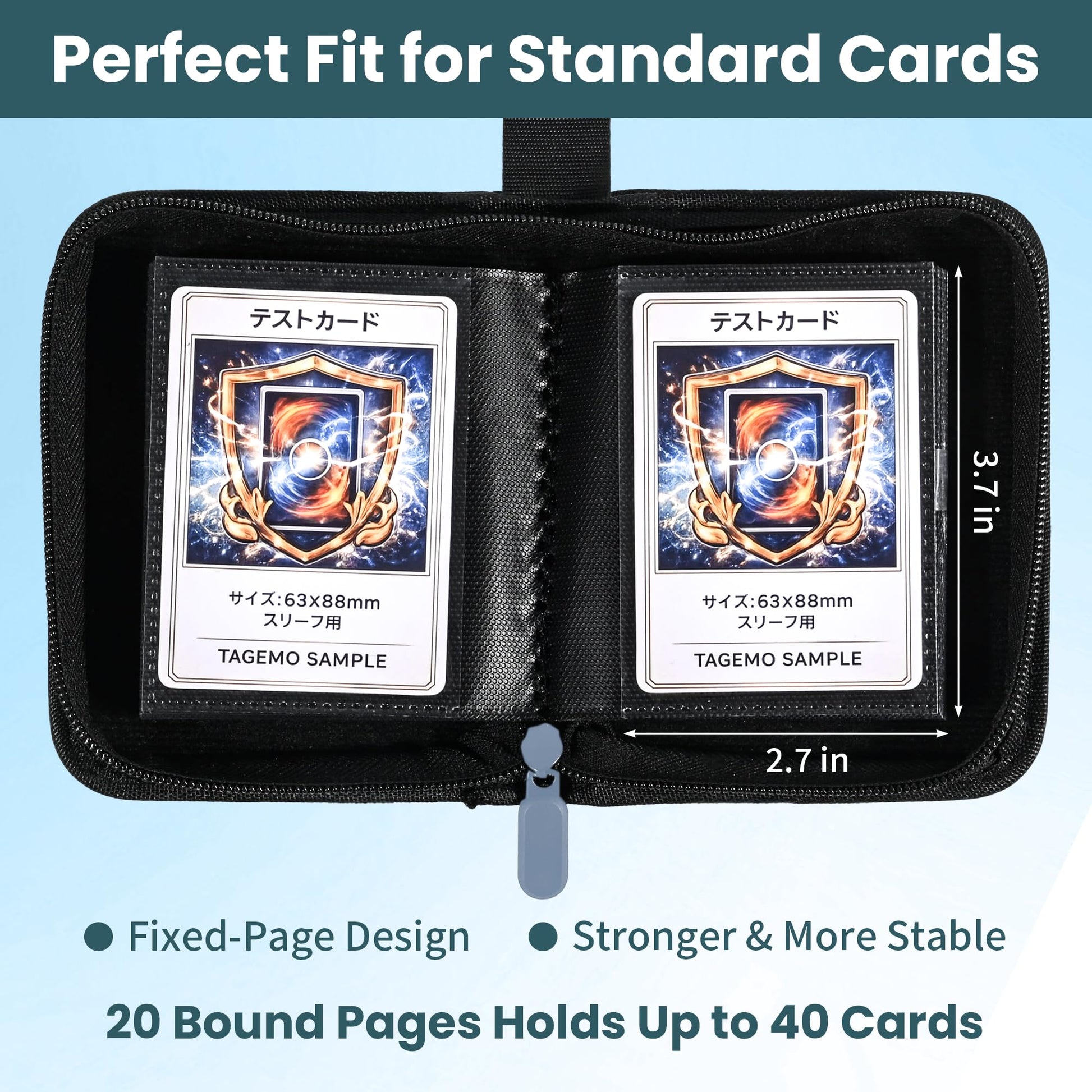 Mini Trading Card Binder Album, 1 Pocket Card Binder with 20 Double-Sided Pages 40 Pockets, Side Loading Small Card Binder for Trading Cards, Single