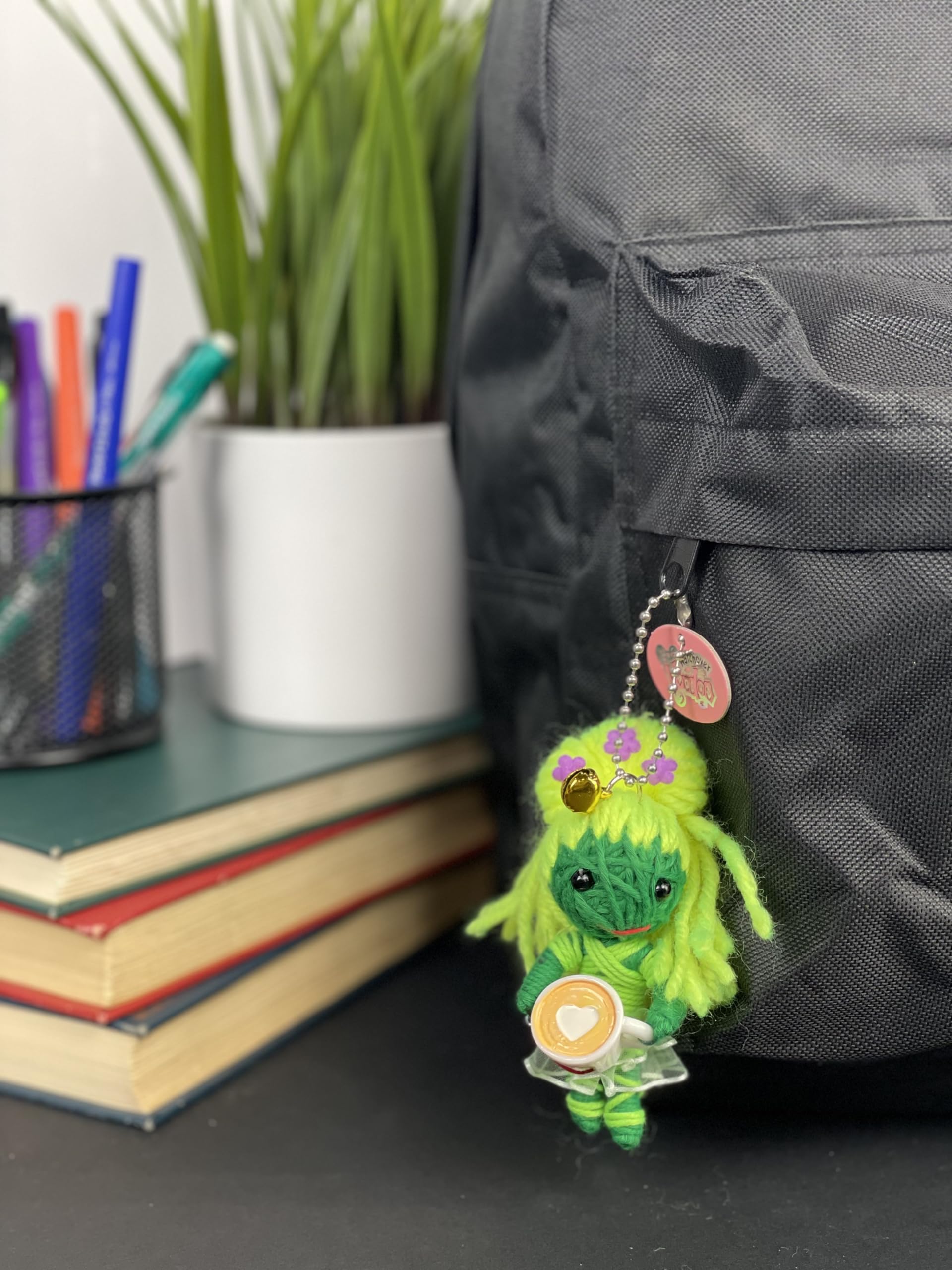 Watchover Voodoo 3-Inch Caffeine Queen Keychain - Handcrafted Gift to Bring Good Luck and Positivity Everywhere You Go