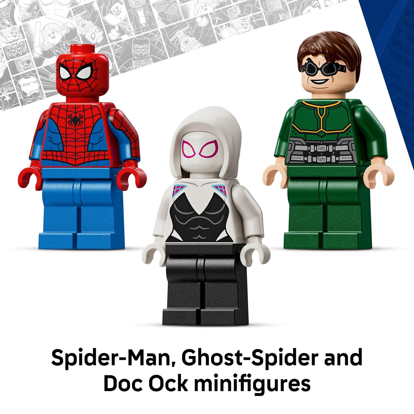 LEGO Marvel Mech Battle: Spider-Man vs. Doc Ock Building Toys for Kids - Super Hero & Villain Poseable Mech Toys W/3 Marvel Minifigures for Kids