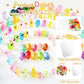 Uignstr 120PCS Luminous Mini Resin Animals Glow in Dark Variety Pack, with Storage Box & 200 Nano Dots, Fairy Garden Micro Landscape Dollhouse Pool