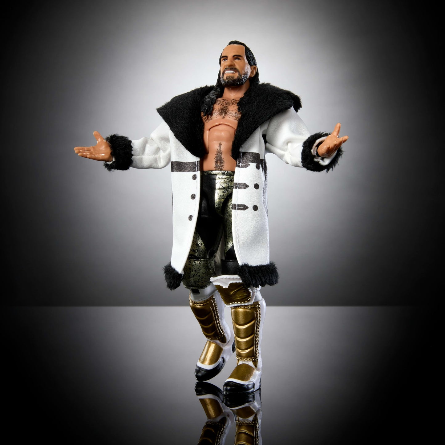 Mattel WWE Top Picks Elite Action Figure & Accessories Set, Seth “Freakin” Rollins 6-inch Collectible with Swappable Hands, Ring Gear & 25