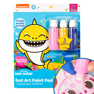 Horizon Group USA Baby Shark Dot Art Pad & Markers, Spiral-Bound Activity Painting Pad, Travel-Friendly Dabbers, Birthday Party, Great Mess-Free