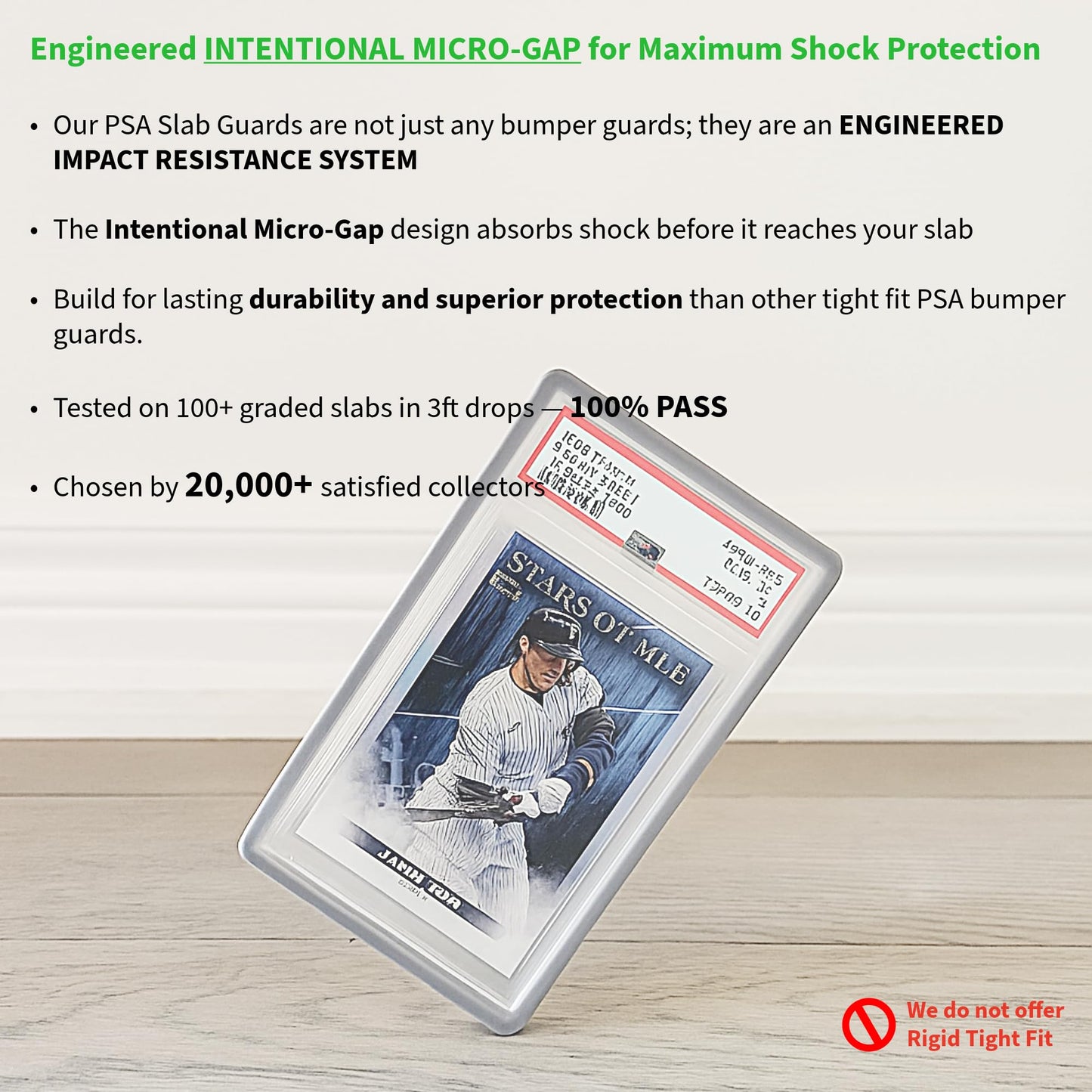 10× PSA Slab Guards - Impact-Resistant Protection System for PSA Graded Cards | Engineered Shock-Absorbing PSA Slab Protector | Multicolor PSA Bumper
