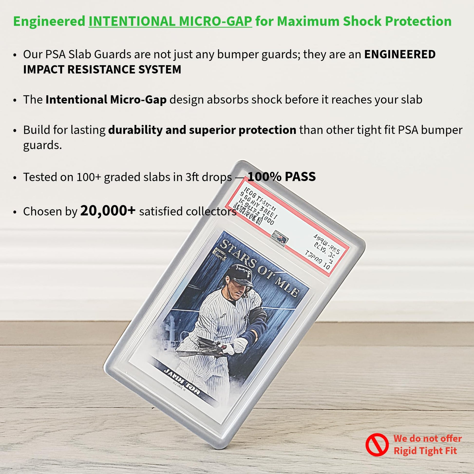 10× PSA Slab Guards - Impact-Resistant Protection System for PSA Graded Cards | Engineered Shock-Absorbing PSA Slab Protector | Multicolor PSA Bumper