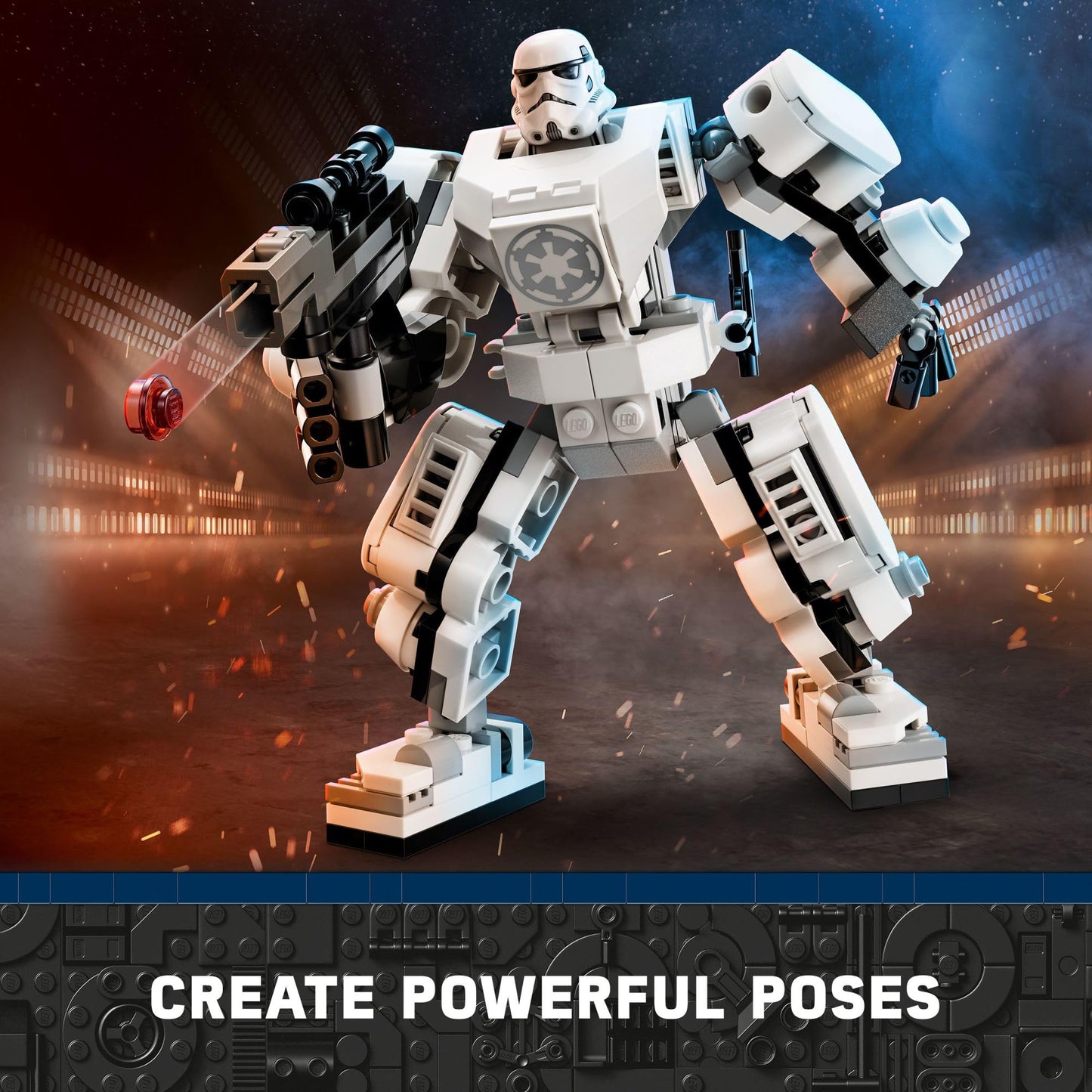 LEGO Star Wars Stormtrooper Mech 75370 Star Wars Collectible for Kids, this Buildable Star Wars Action Figure Features a Cockpit, Buildable Blaster