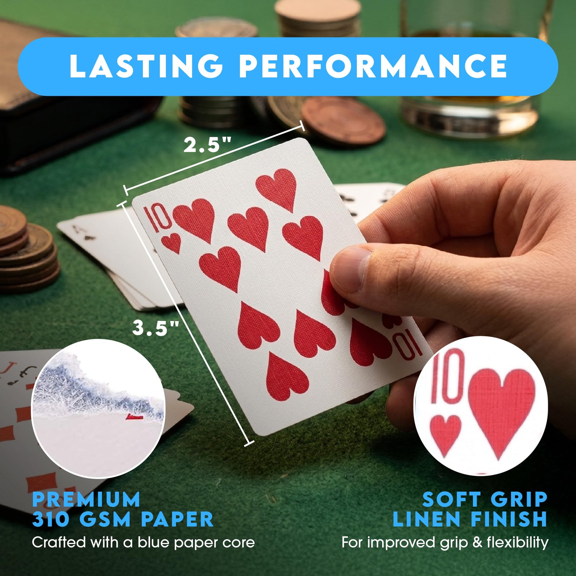 Regal Games [12 Decks] Rockets Bulk Playing Cards Set for Adults & Professionals - 310 GSM Linen Finish - Poker Cards for Blackjack, Euchre, Canasta