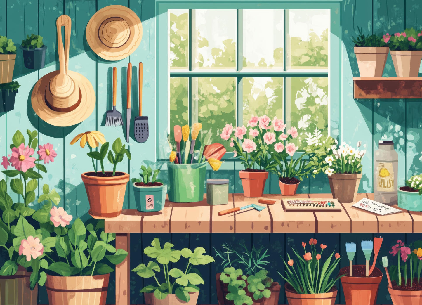 Snappy Puzzles Gardener's Delight | 1000-Piece Jigsaw Puzzle for Adults | Made in The USA with Satin Finish