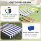 Outsunny Wooden Sandbox with Lid Canopy for Aged 3-7 47X47 in Natural