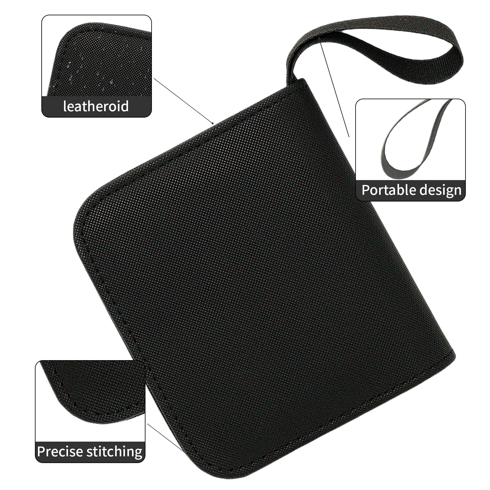 Card Binder - 40 Capacity, Zippered Trading Card Holder for MTG, Sports & Collectible Cards - Acid-Free, Durable & Travel-Friendly Storage (Black