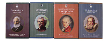 U.S. Games Systems, Inc. Educational Playing Card Games Bundle - 4 Items: Authors, Explorers, Inventors & Scientists Card Games (Ages 10+)