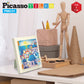 PicassoTiles 6-in-1 World Famous Painting Puzzles Magnetic Cubes Toy_Building_Block, Spain Park Guell, Paris Eiffel Tower, Greece Santorini & More for