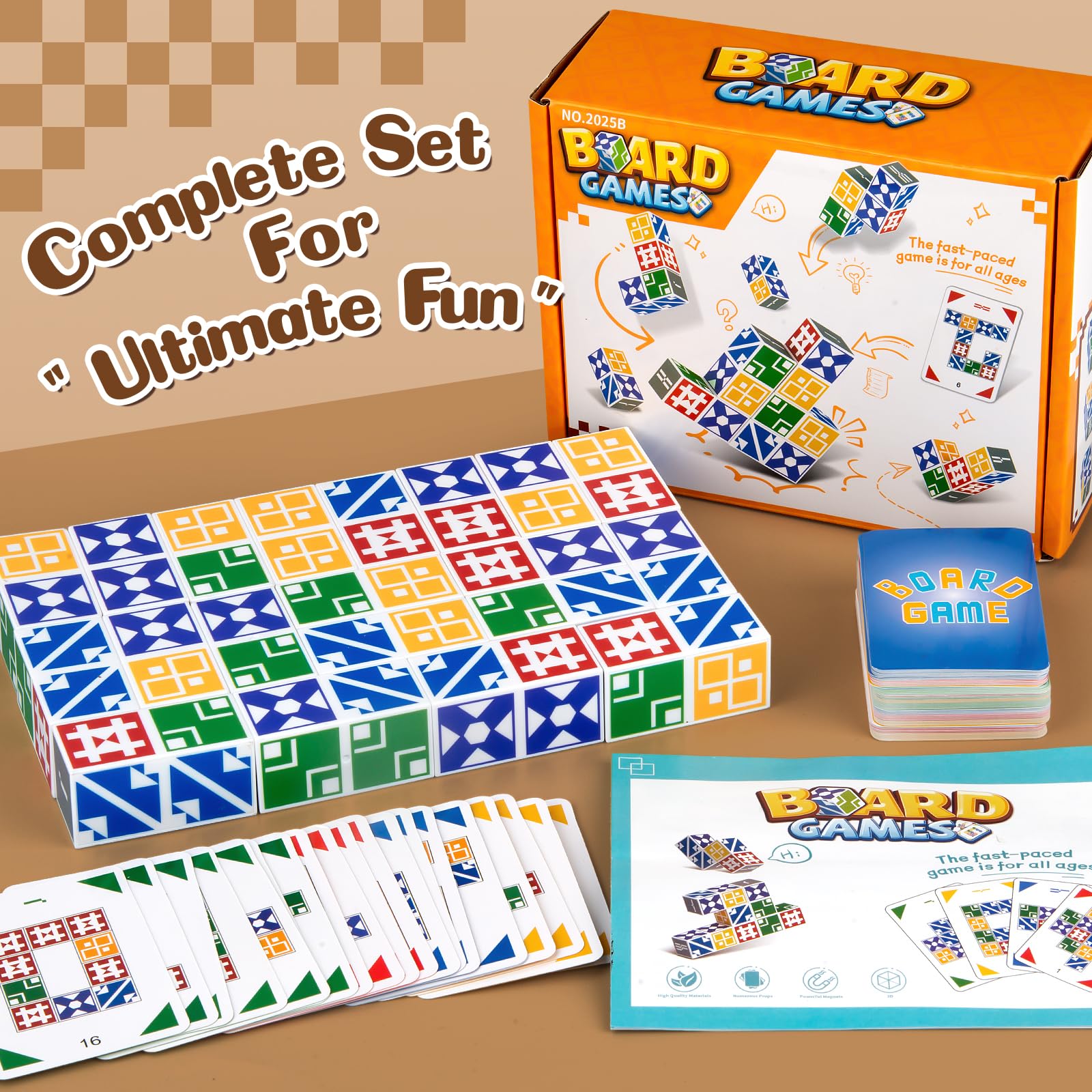 IBLOTIME Shape Color Rush Board Game Easter Strategic Pattern Matching Game 2 to 4 Players Fast Logic Challenge Game Night Gift Christmas Birthday