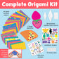 Creativity for Kids Origami Squishies Kit | Summer Activities & Road Trip Fun | Fold, Decorate & Squish 24 Bright Paper Creations | DIY Arts & Crafts