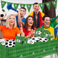 JQSSHXB Soccer Birthday Party Decorations Tableware Set Soccer Party Supplies Soccer Theme Party Decorations Paper Plates Napkins Cup Tablecloth