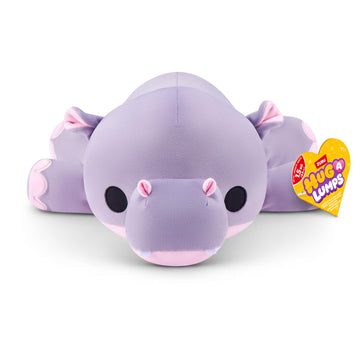 Hug-A-Lumps Hippo Harley by ZURU, Medium, 3.3 lbs, Cuddly Squishy Weighted Plush, Sleeping Pillow Plush, Stuffed Animal (Hippo)
