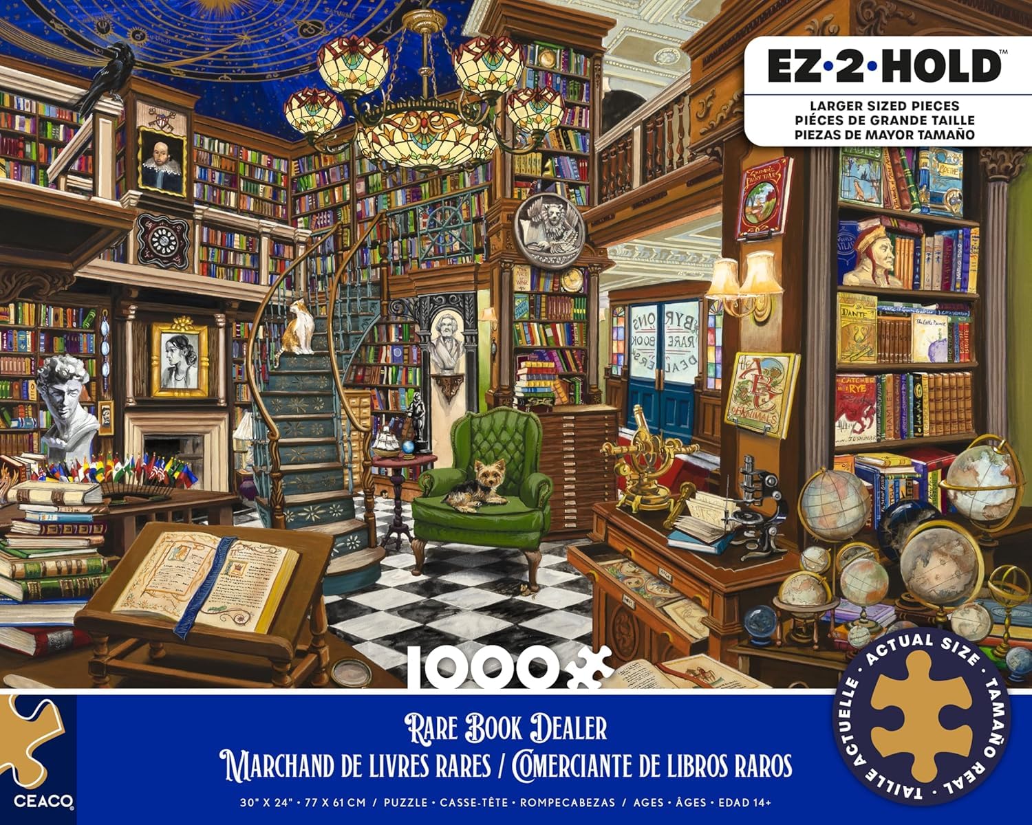 Ceaco - Rare Book Dealer - 1000 Large Piece Jigsaw Puzzle for Adults