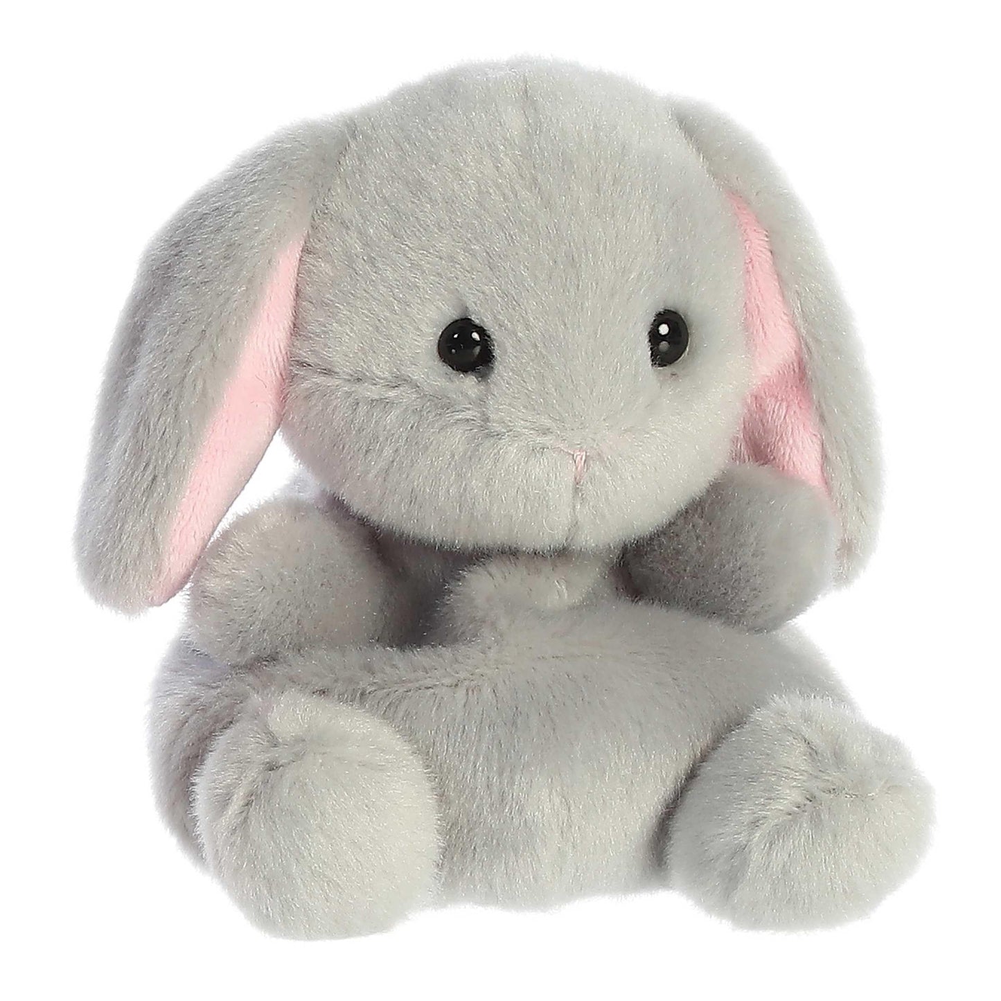Aurora® Adorable Palm Pals™ Pebbles Bunny™ Stuffed Animal - Pocket-Sized Play - Collectable Fun - Grey 5 Inches