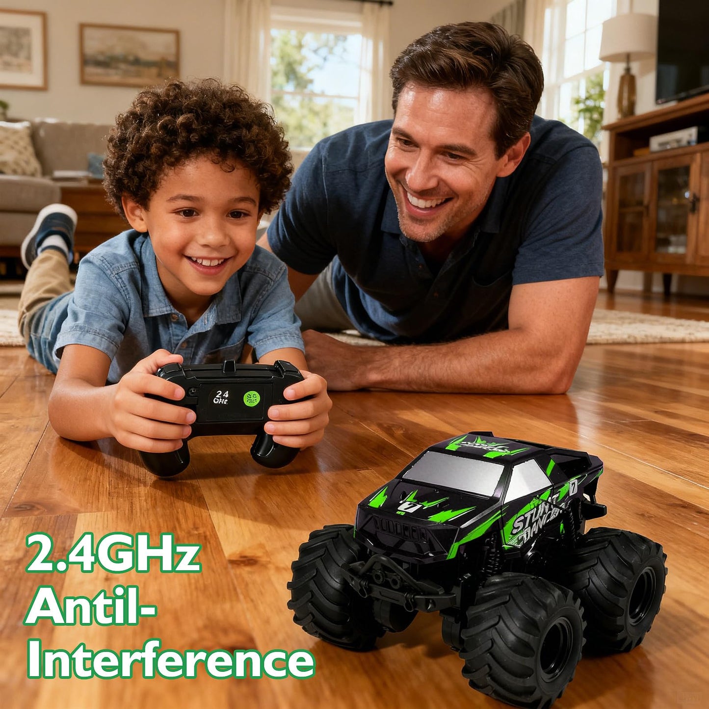 Ufilni 1:24 Waterproof Monster Truck Toys RC Cars: Amphibious Remote Control Car Trucks 4WD All Terrain Off-Road Pickup Toy for 6 7 8 9 10 11 12 Year