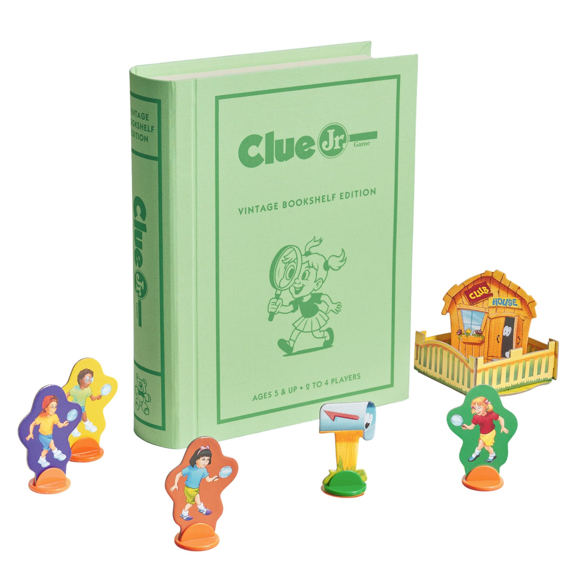 WS Game Company Clue Jr. Vintage Bookshelf Edition Board Game