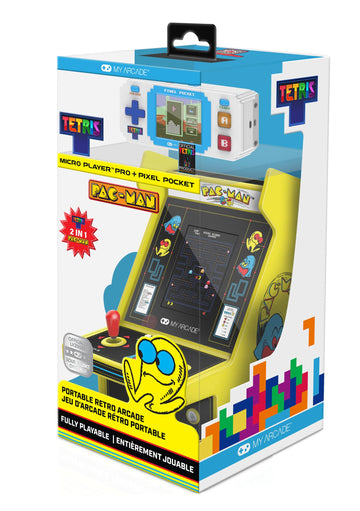 My Arcade Pac-Man Micro Player and Tetris Pixel Player: Retro Arcade Classics Bundle, Handheld Portable Gaming