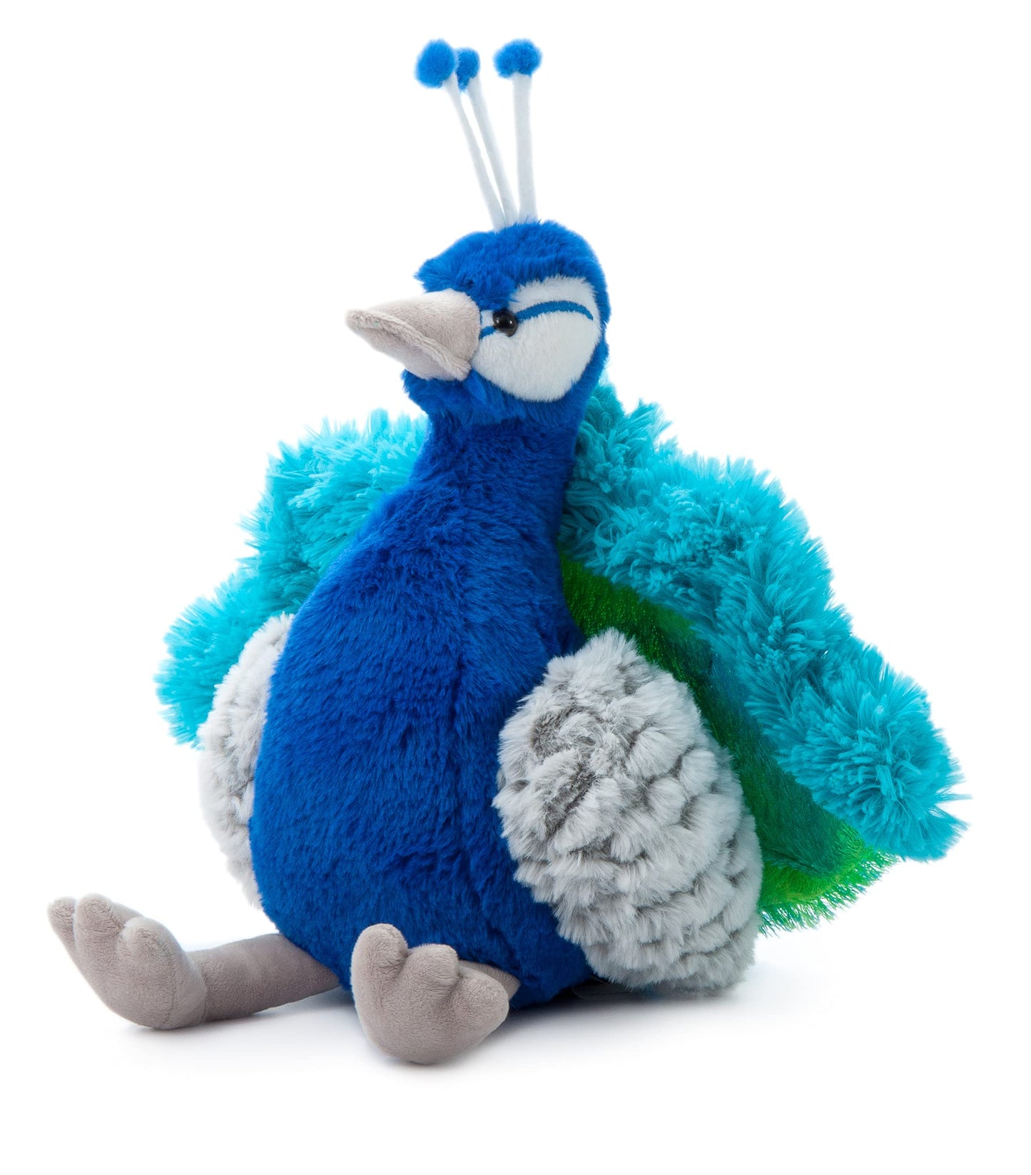 The Petting Zoo Peacock Stuffed Animal Plushie, Gifts for Kids, Wild Onez Zoo Animals, Peacock Plush Toy 12 inches