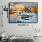 Winter Nature Landscape Puzzles for Adults 1000 Pieces, Pretty Sunset Lake House Tree Jigsaw Puzzles, Challenging Snow Scenic Cabin River Animal